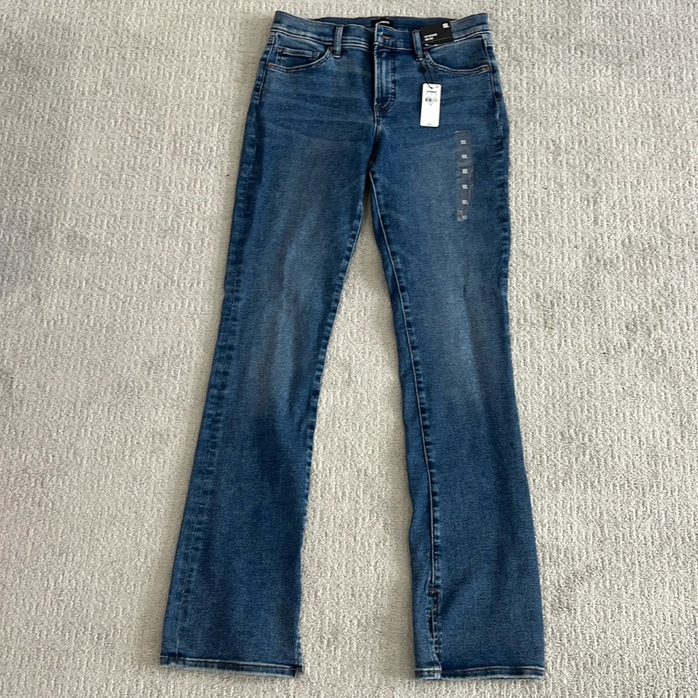 Express skyscraper mid rise jeans